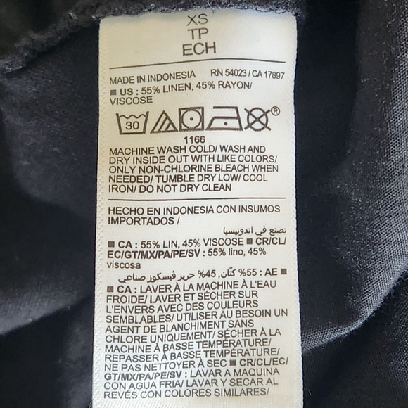 Old Navy Linen Pants High Rise Wide Leg XS relaxed beachy vacation style# 811893 - Picture 10 of 11